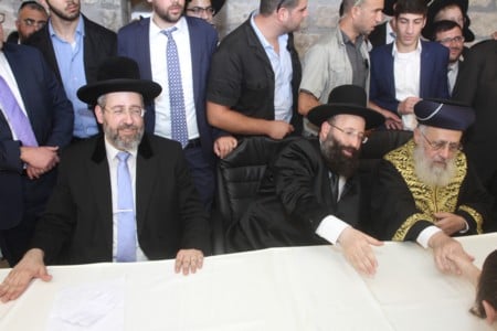ביקור רבנים ואדמורים ביום ב'  חול המועד סוכות תשע"ט