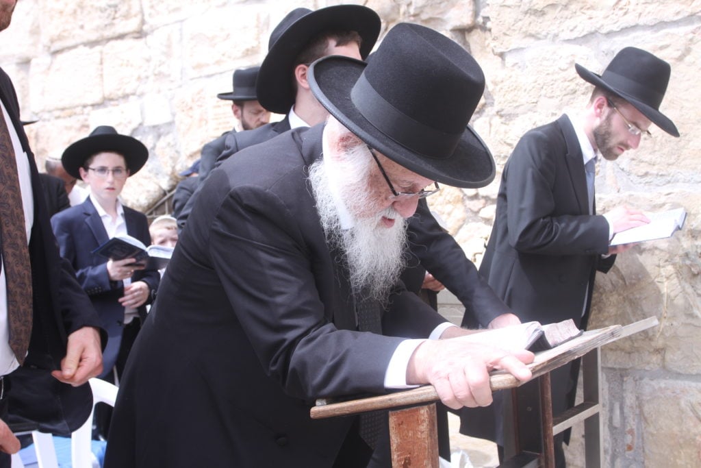 הרב ברוך דוב פוברסקי בכותל המערבי חול המועד פסח תשע"ח