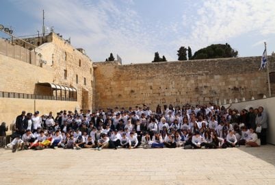 מסע של פעם בחיים 200 נערים ונערות מאירופה חגגו בר ובת מצווה מרגשת בכותל! (1)