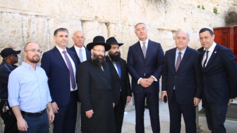 ביקור נשיא מונטנגרו, מר מילו ג'וקאנוביץ' בכותל המערבי