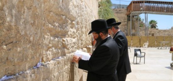 רובשקין בתפילה בכותל המערבי