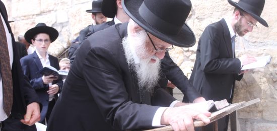 הרב ברוך דוב פוברסקי בכותל המערבי חול המועד פסח תשע"ח