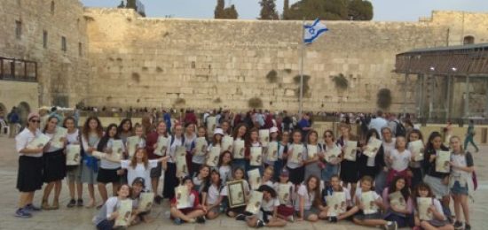 ילדי בית ספר יד ששון מקיבוץ לביא עולים לירושלים במסגרת פרוייקט "ירושלים שלי"