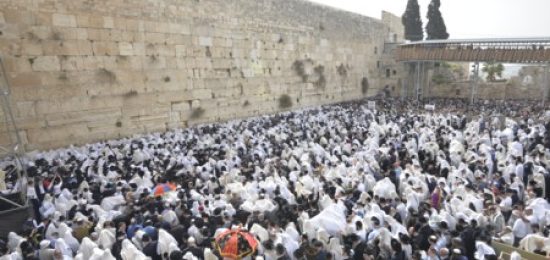 ברכת הכוהנים המסורתית בכותל המערבי ה'תשע"ח