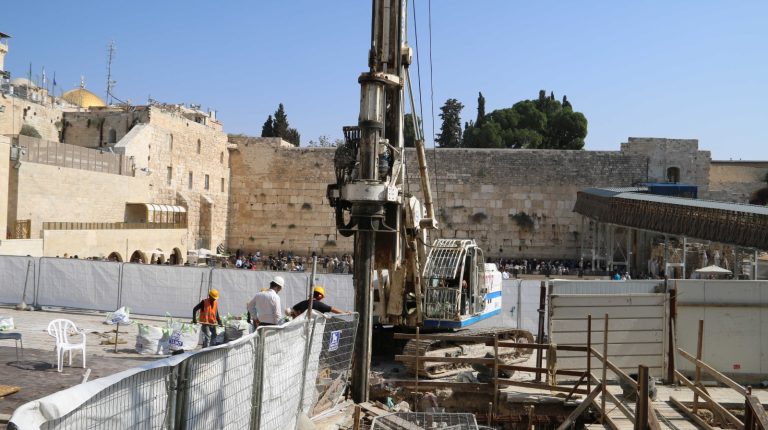 עדכון עבודות ברחבת הכותל המערבי